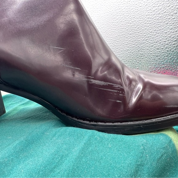 Zara Maroon/Black ankle boots - Picture 7 of 9